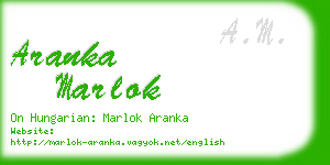 aranka marlok business card